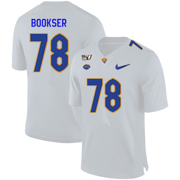 2019 Men #78 Alex Bookser Pitt Panthers College Football Jerseys Sale-White